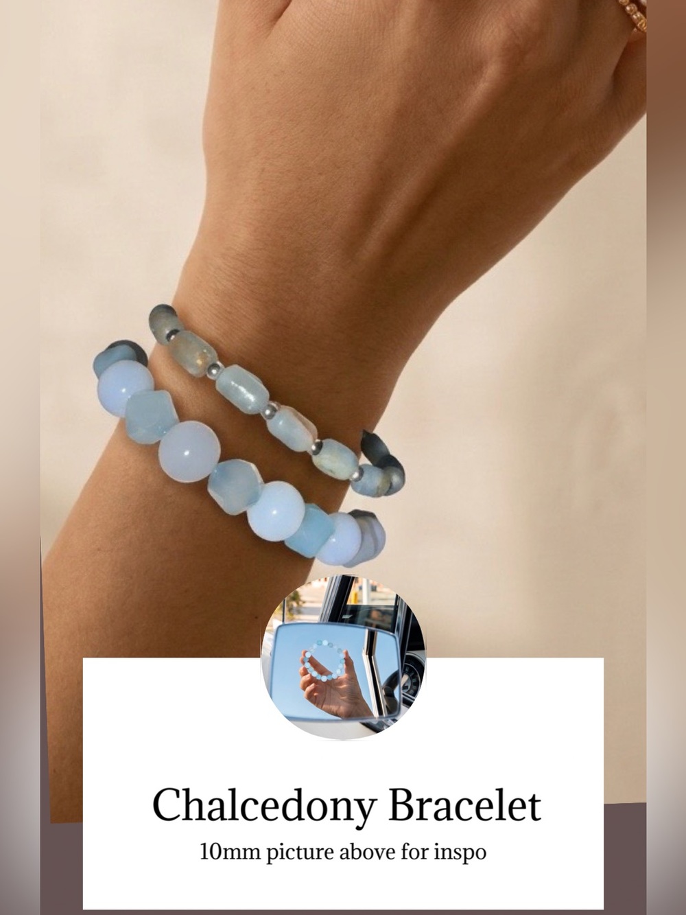 10mm Chalcedony Bracelet